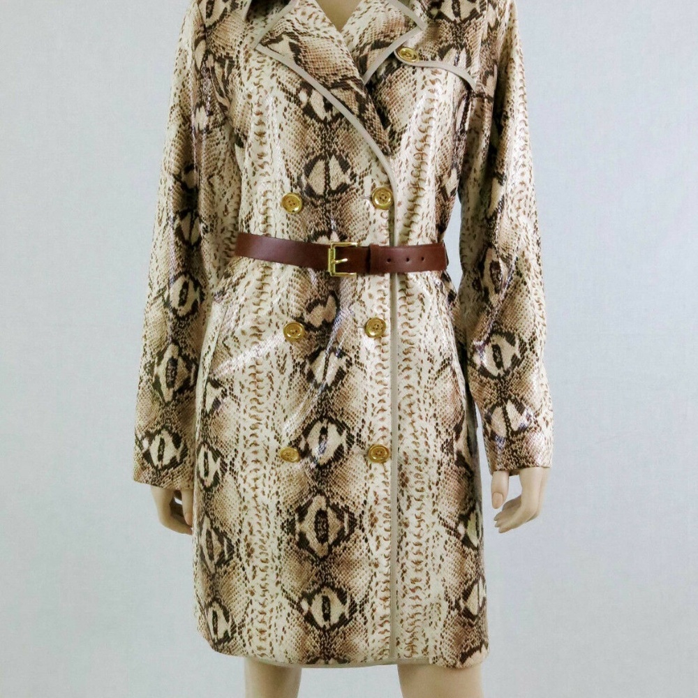 Michael Kors Snake Print Trench Coat
